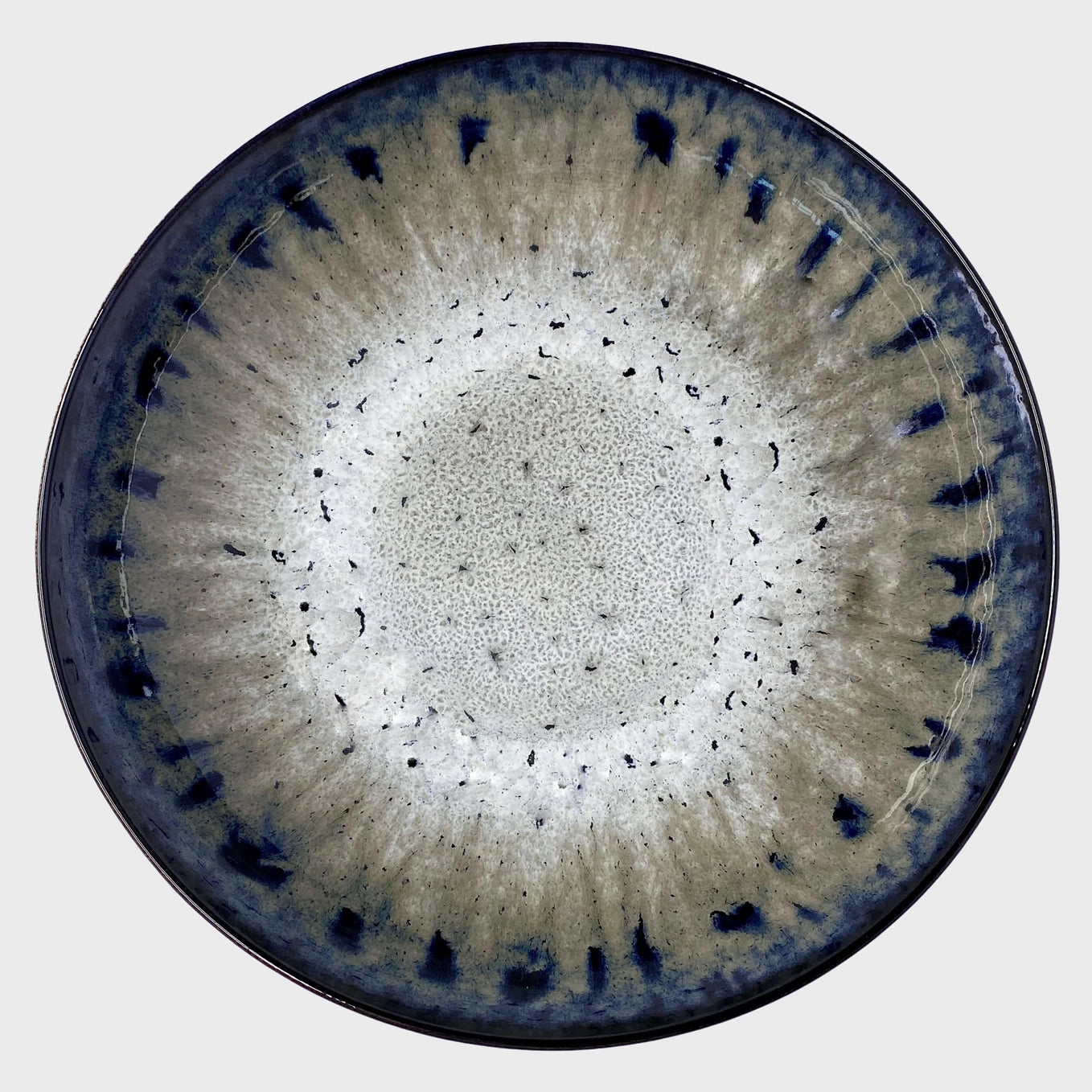 Blue Tie Dye Serving Bowl