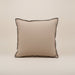 Dark Mocha Cotton & Linen Black Piping Cushion - stoneandbeige