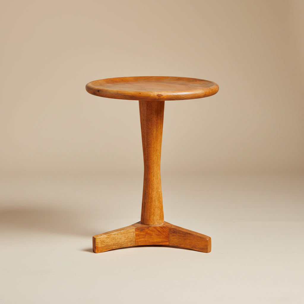 Round Mid Century Side Table