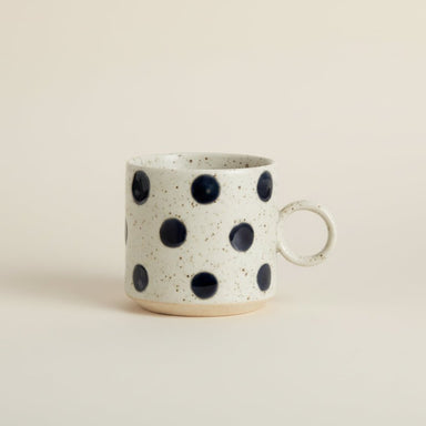 Dotted Cream Stoneware Mug - stoneandbeige