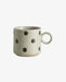 Dotted Green Glazed Stoneware Mug - stoneandbeige