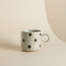 Dotted Green Glazed Stoneware Mug - stoneandbeige