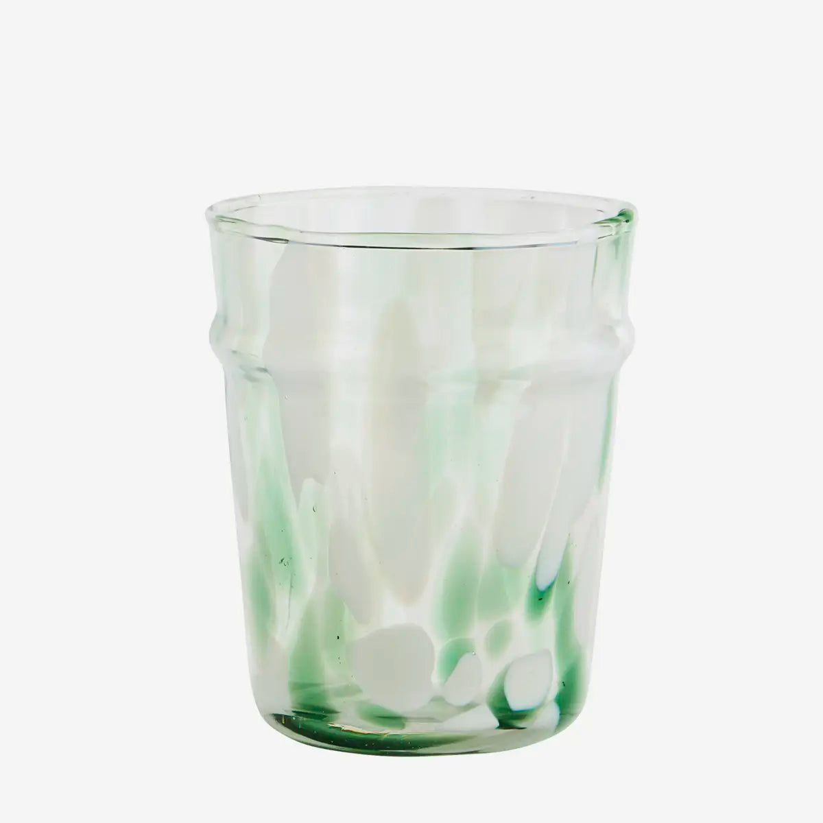 Set of 2 Mint + White Spot Drinking Glasses