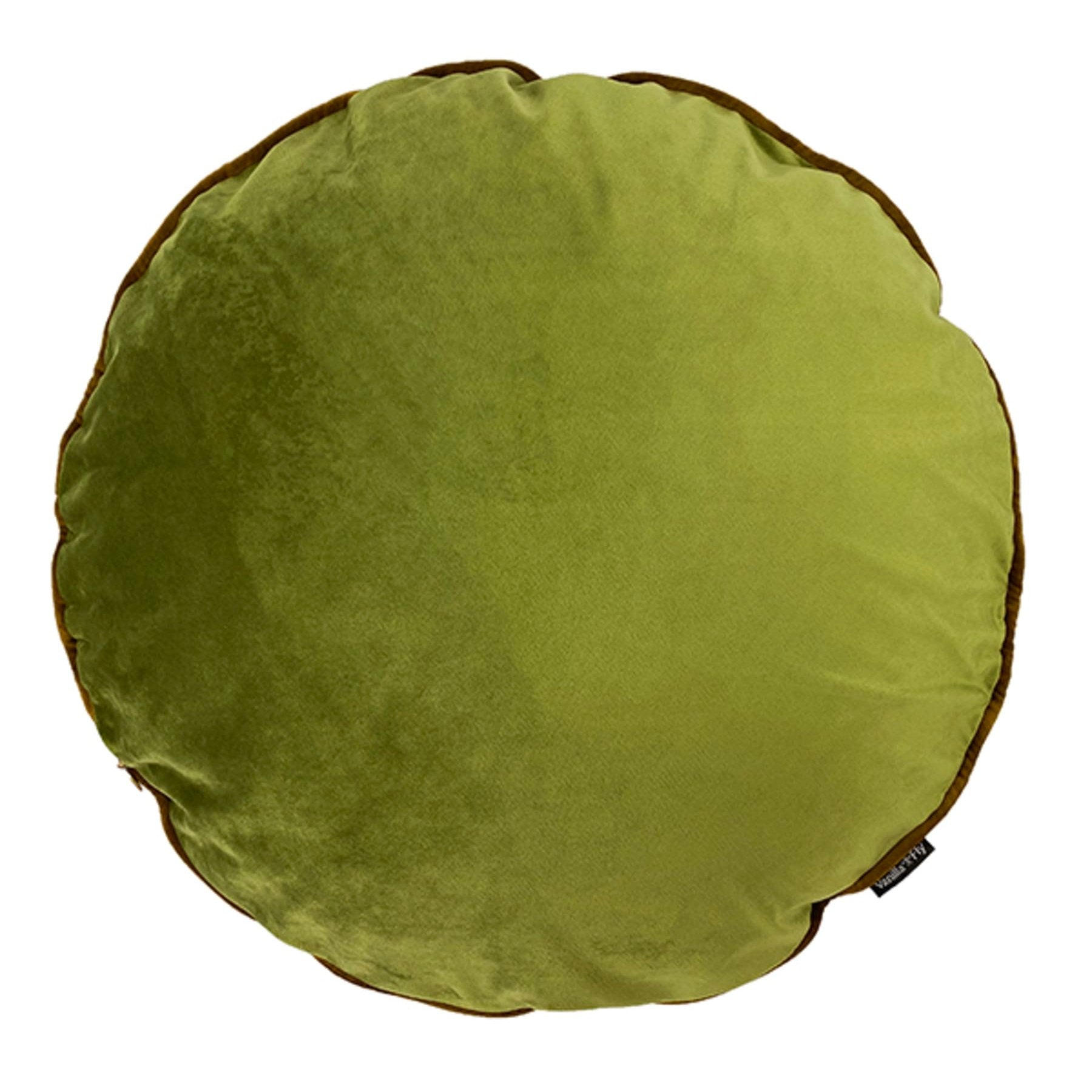 Round Palm Green Velvet Cushion