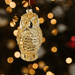 Glass Antique Gold Hanging Owl - stoneandbeige