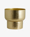 Gold Metal Round Planter - stoneandbeige