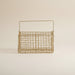Gold Wire Storage Basket With Handle - stoneandbeige