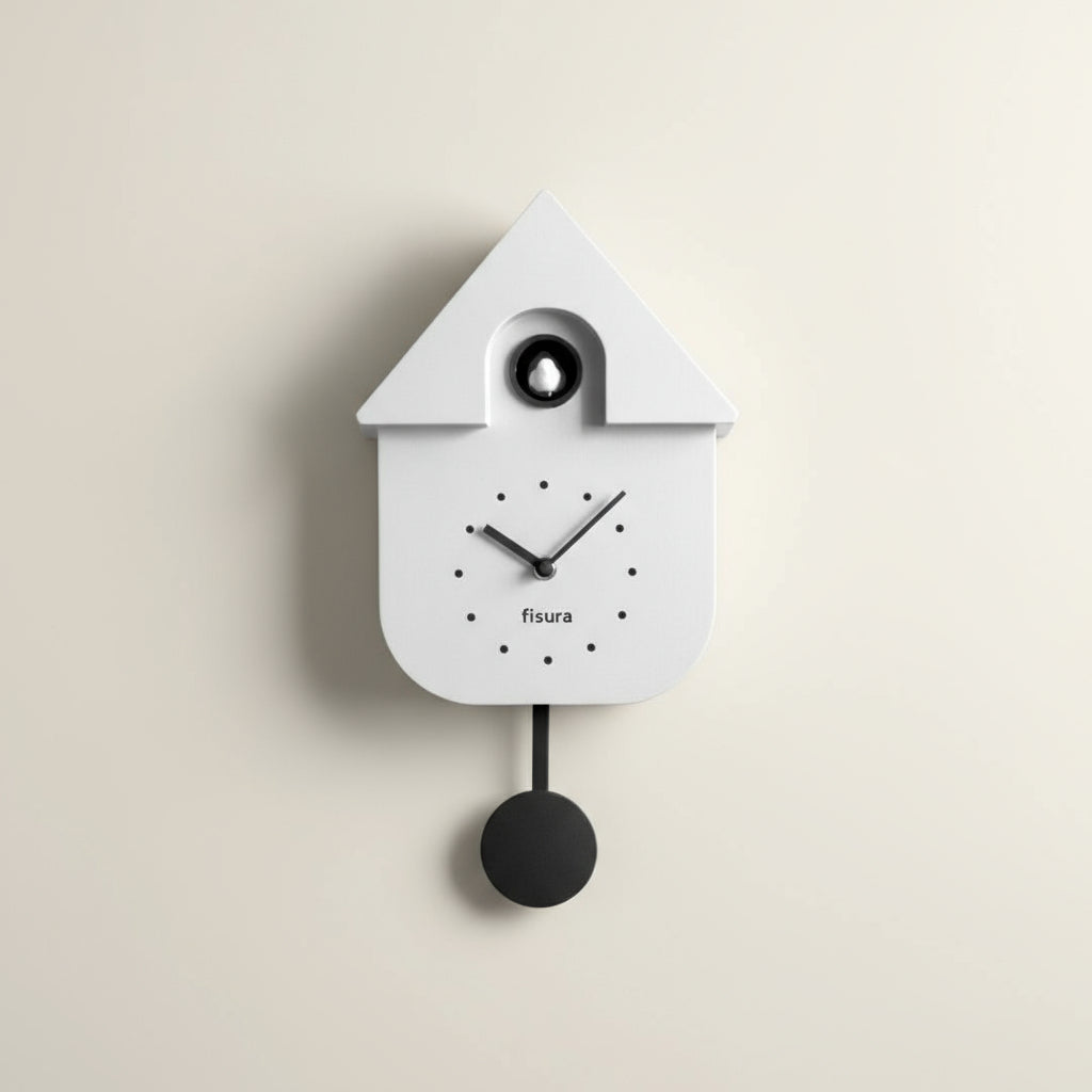 Grey + Black Tone Cuckoo Clock - stoneandbeige