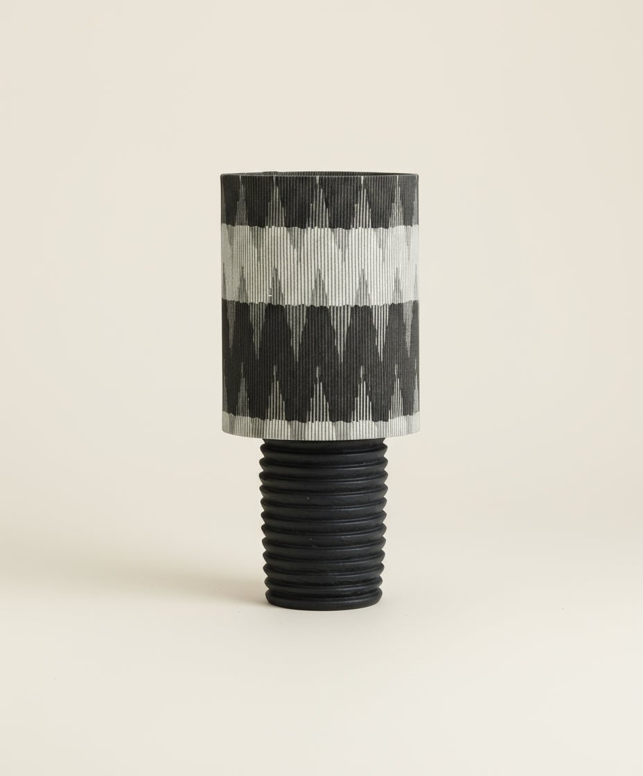 Grooved Metal Mono Lamp - stoneandbeige