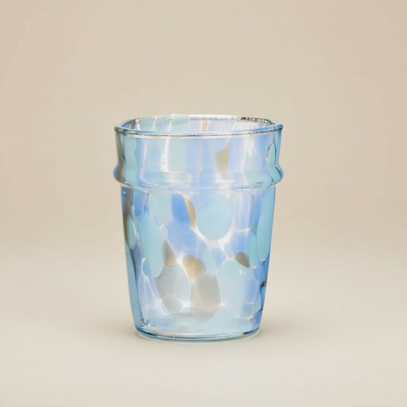 Hand Blown Blue Tones Drinking Glass - stoneandbeige