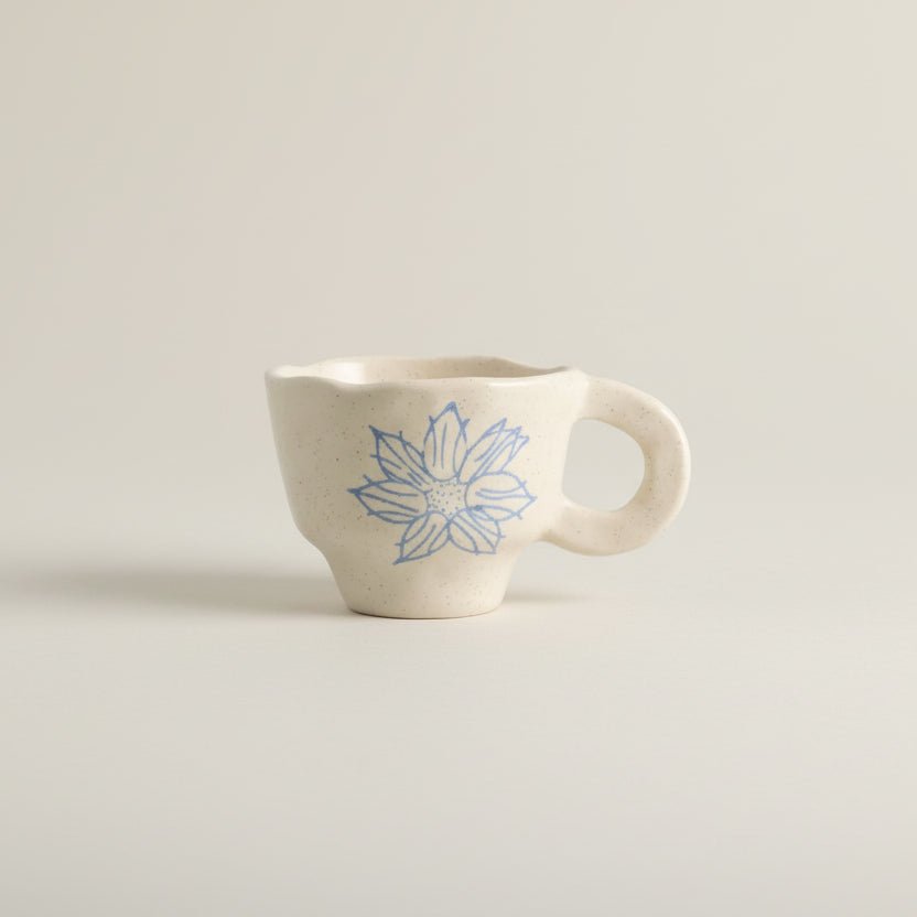 Handcrafted Artistry Floral Mug - stoneandbeige