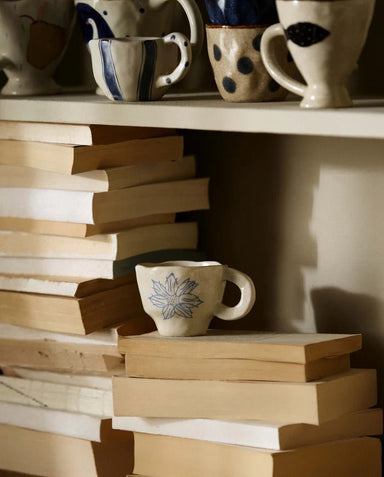 Handcrafted Artistry Floral Mug - stoneandbeige