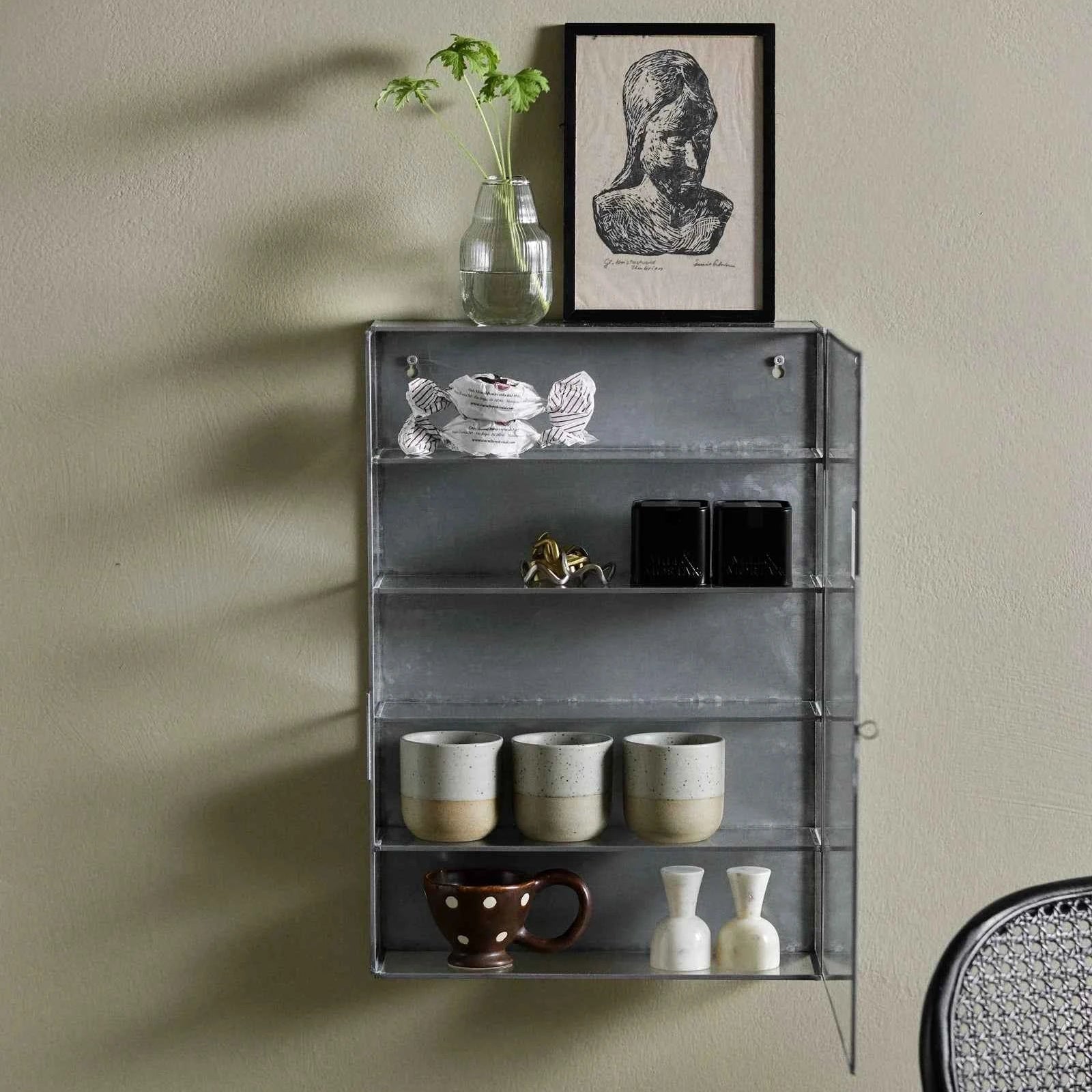 Handcrafted Danish espresso mug styled on a contemporary kitchen table with modern home décor.