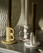 Handle Mustard Ceramic Dinner Candle Holder - stoneandbeige