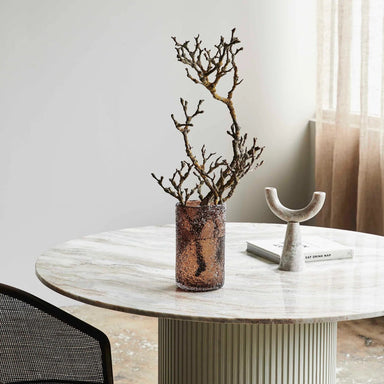 Handmade Brown Textured Glass Vase - stoneandbeige