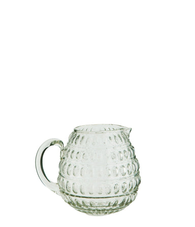 Handmade Bubble Glass Jug - stoneandbeige