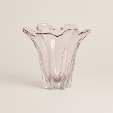 Handmade Pink Tone Shaped Glass Vase - stoneandbeige