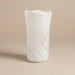 Handmade White Twist Shape Glass Vase - stoneandbeige