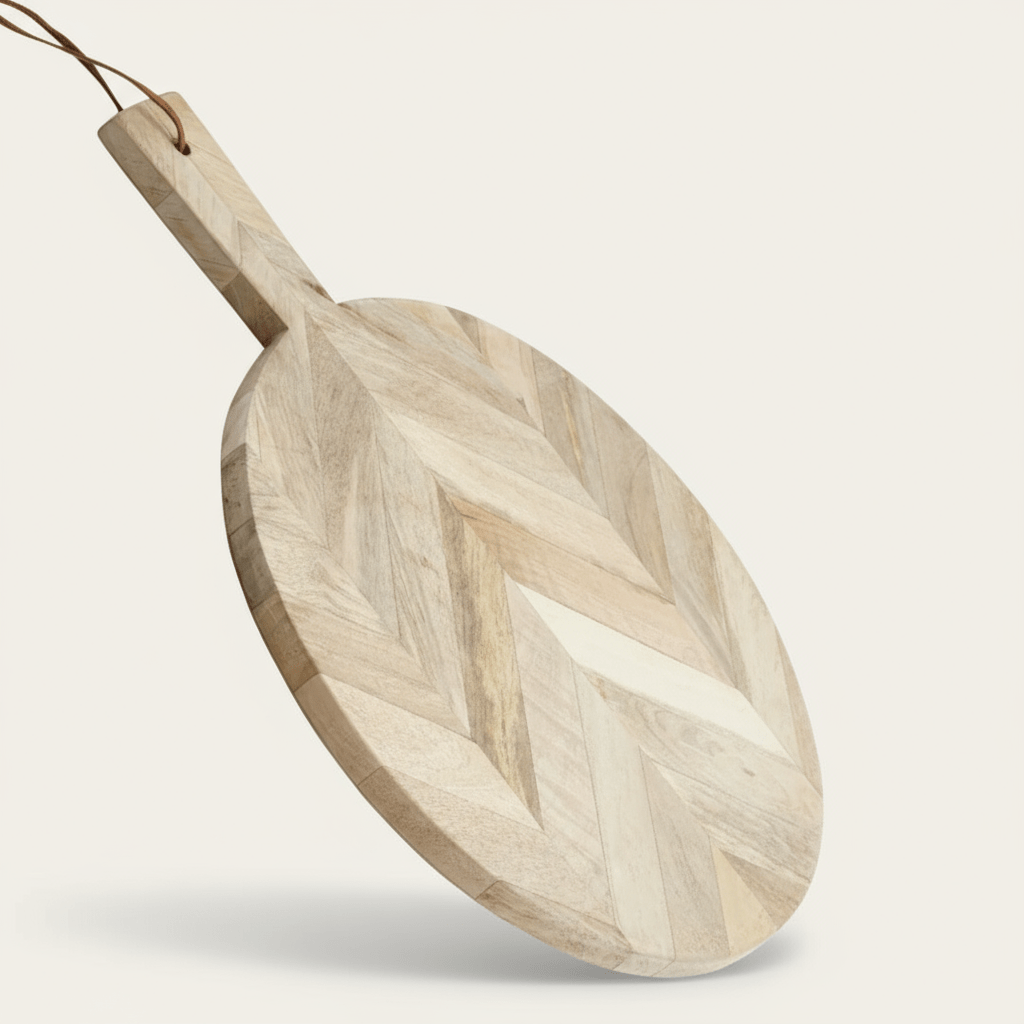 Herringbone Light Wood Chopping Board - stoneandbeige