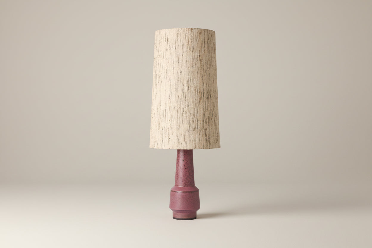 HK LIVING Retro Red Stoneware Lamp Base - stoneandbeige