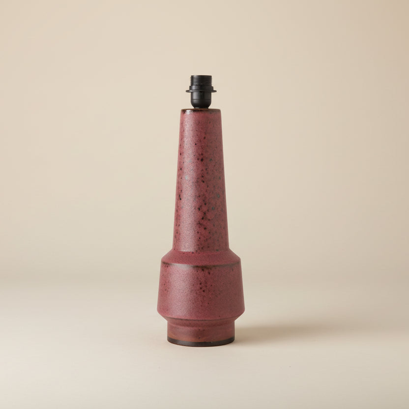 HK LIVING Retro Red Stoneware Lamp Base - stoneandbeige