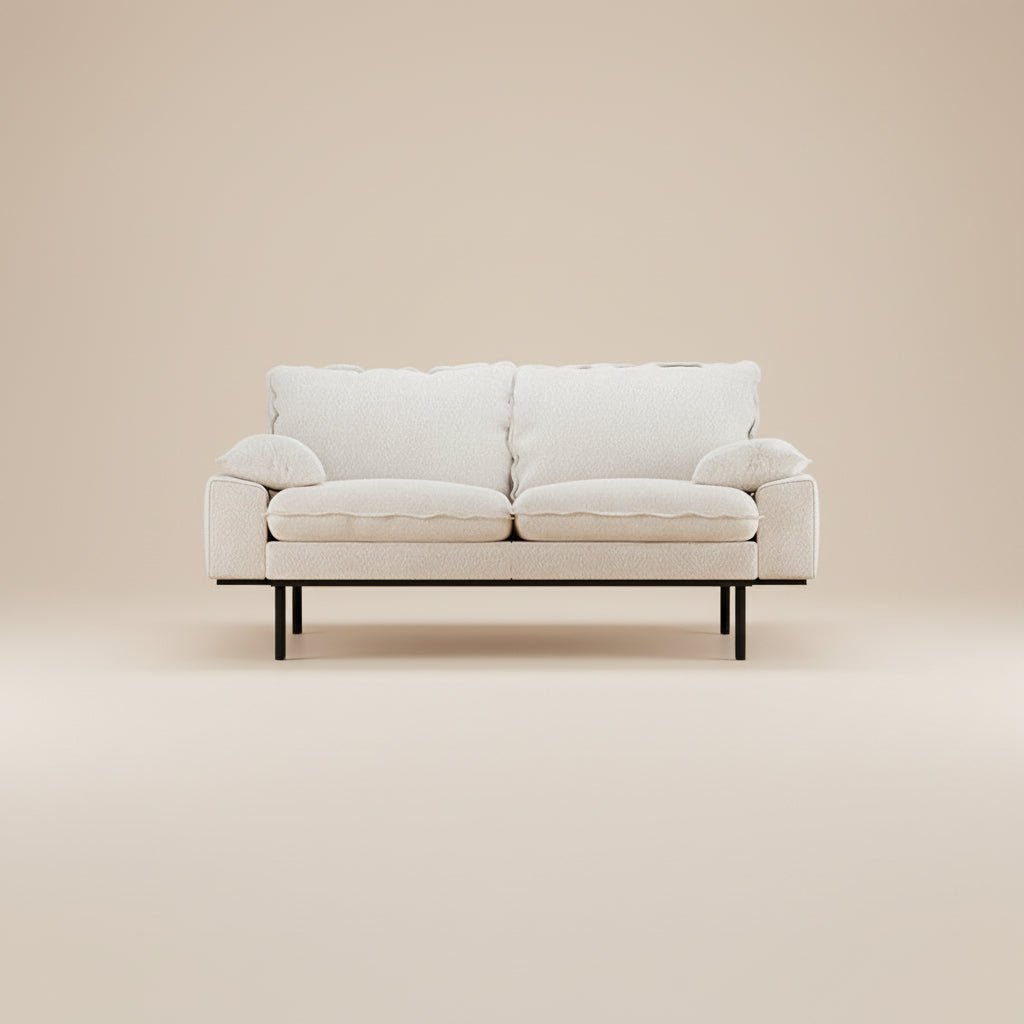 HKLIVING - 2 Seater Retro Sofa - stoneandbeige