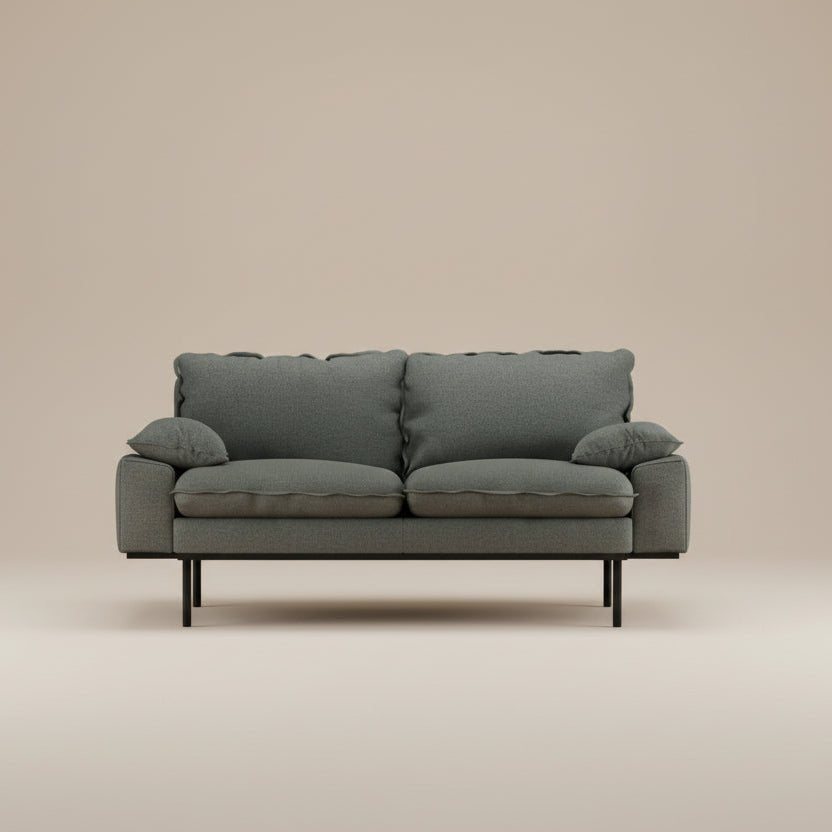 HKLIVING - 2 Seater Retro Sofa - stoneandbeige