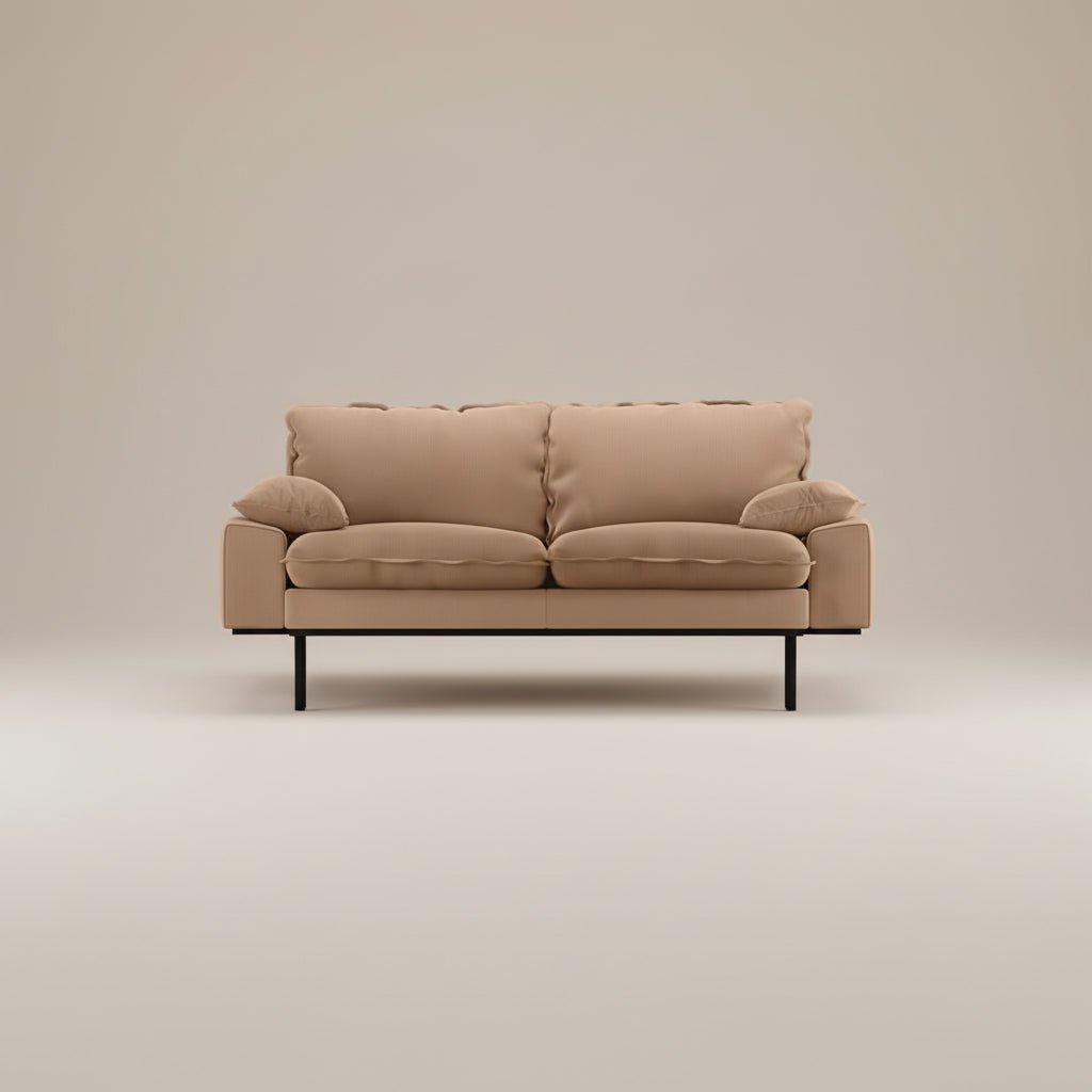HKLIVING - 2 Seater Retro Sofa - stoneandbeige