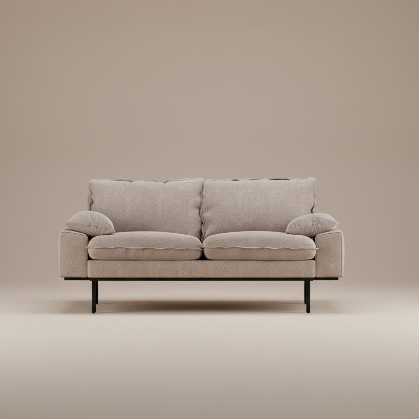 HKLIVING - 2 Seater Retro Sofa - stoneandbeige