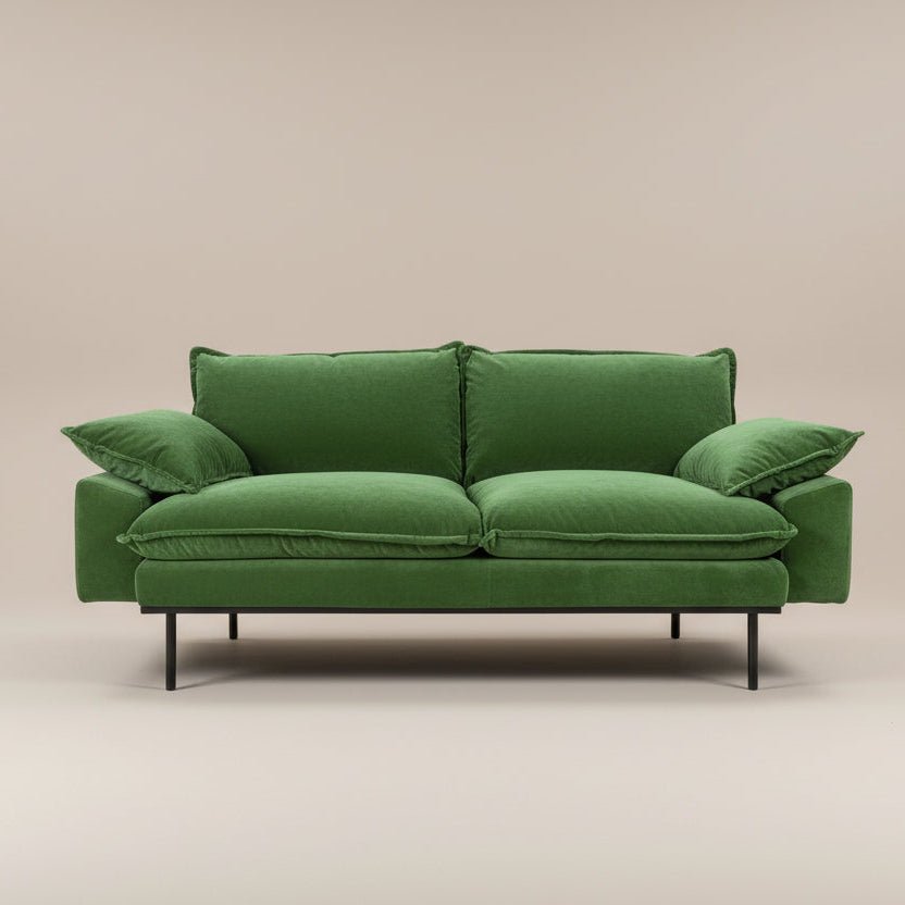 HKLIVING - 2 Seater Retro Sofa - stoneandbeige