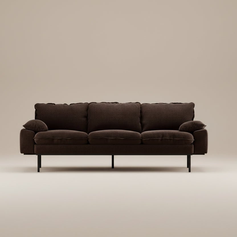 HKLIVING - 3 Seater Retro Sofa - stoneandbeige