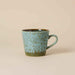 HKLIVING aqua green cappuccino mug crafted from stoneware with a reactive glaze and organic finish.