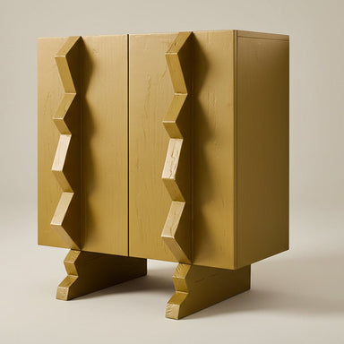HKLIVING Army Green Sculptural Cabinet - stoneandbeige