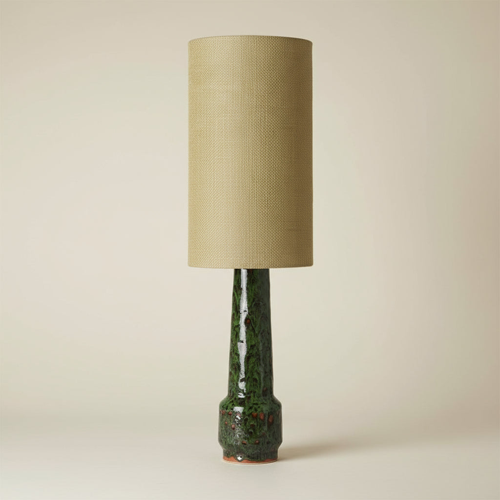 HKLIVING Green Retro Stoneware Lamp Base - stoneandbeige