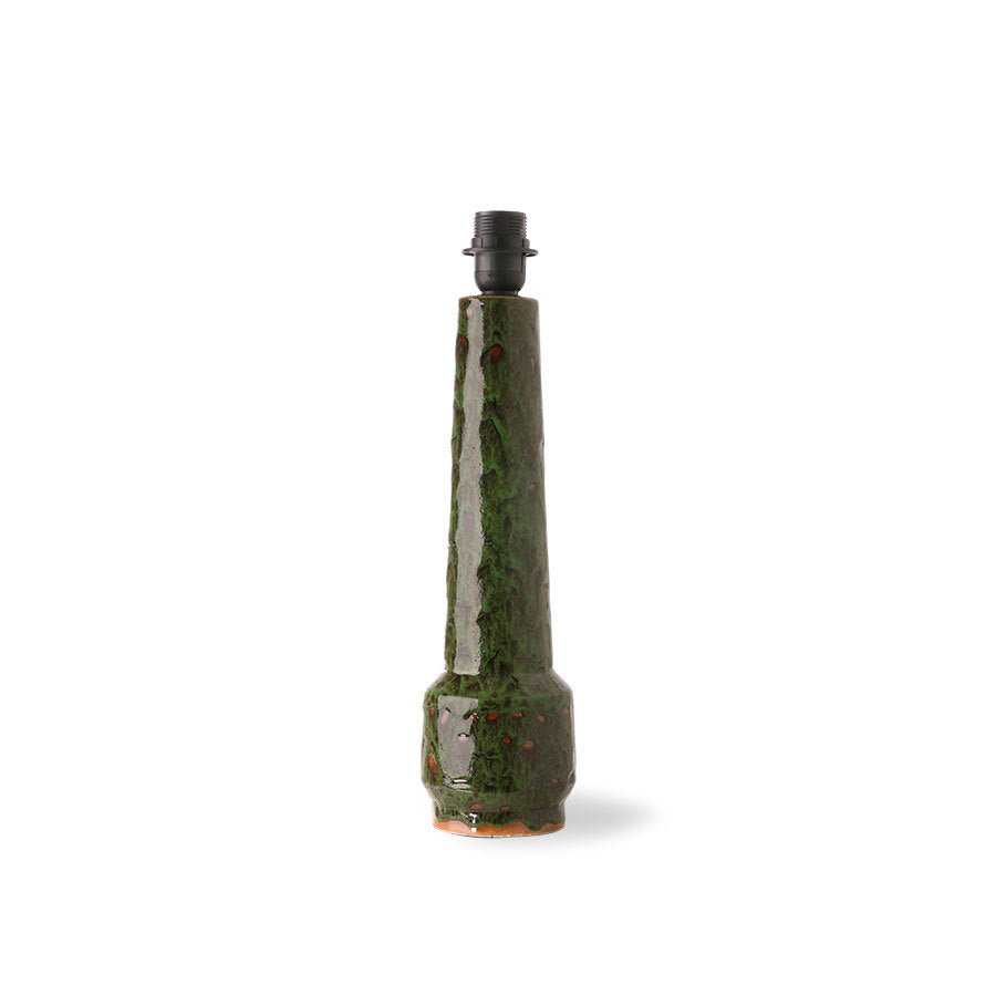 HKLIVING Green Retro Stoneware Lamp Base - stoneandbeige