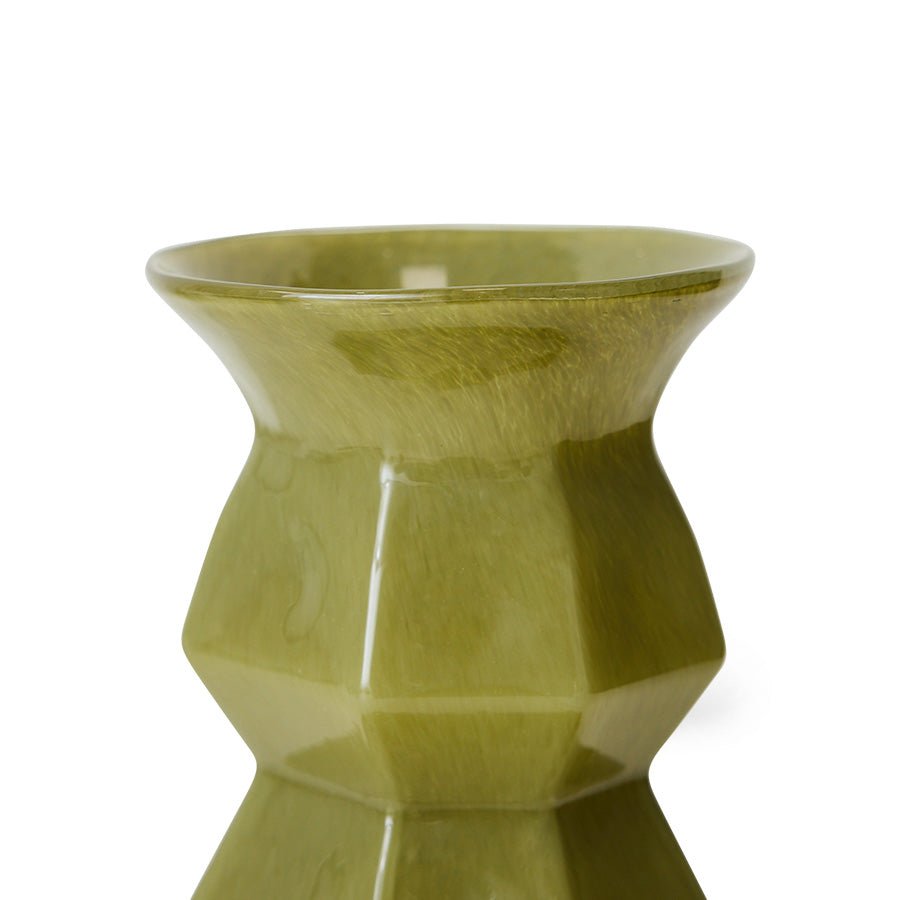 HKLIVING Green Silhouette Glass Vase, - stoneandbeige