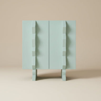 HKLIVING Ice Blue Sculptural Cabinet - stoneandbeige