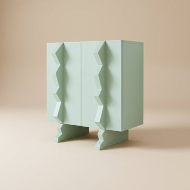 HKLIVING Ice Blue Sculptural Cabinet - stoneandbeige