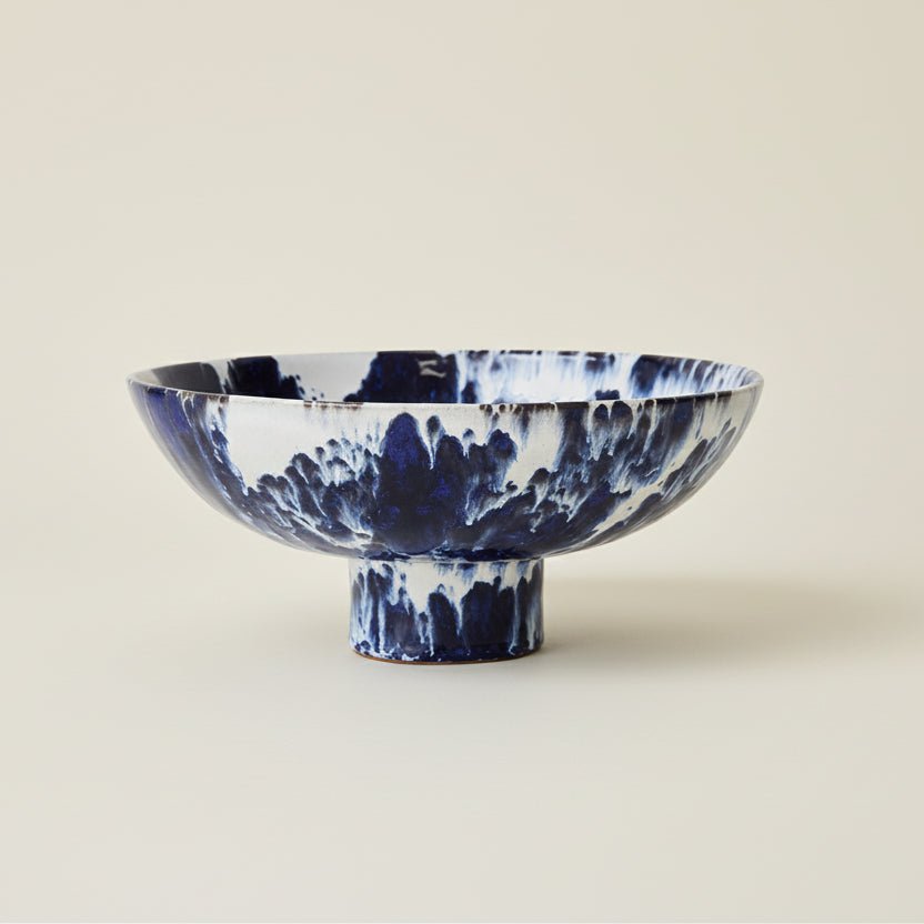 HKLIVING Indigo Tie Dye Fruit Bowl - stoneandbeige