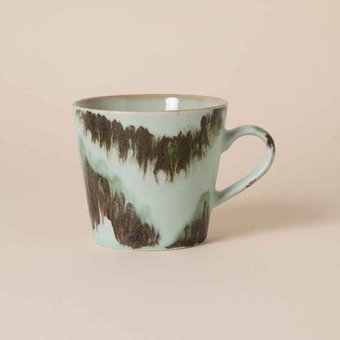 HKLIVING light green cappuccino mug crafted from stoneware with a reactive glaze and organic finish.