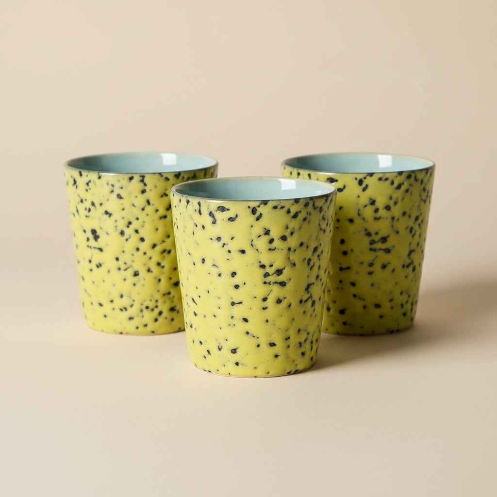 HKLIVING lime green coffee mug crafted from stoneware with a reactive glaze and organic finish.