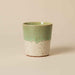 HKLIVING pale green and beige ceramic mug crafted from stoneware with a reactive glaze and organic finish.