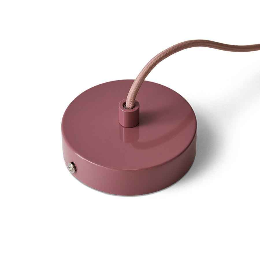 Close-up of the sculptural form and pink finish of the HKLIVING Bulb pendant ceiling light.
