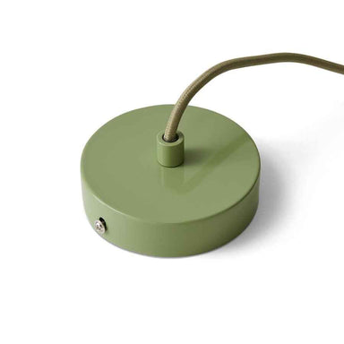 Close-up of the sculptural form and pistachio green finish of the HKLIVING Bulb pendant ceiling light.