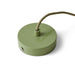 Close-up of the sculptural form and pistachio green finish of the HKLIVING Bulb pendant ceiling light.
