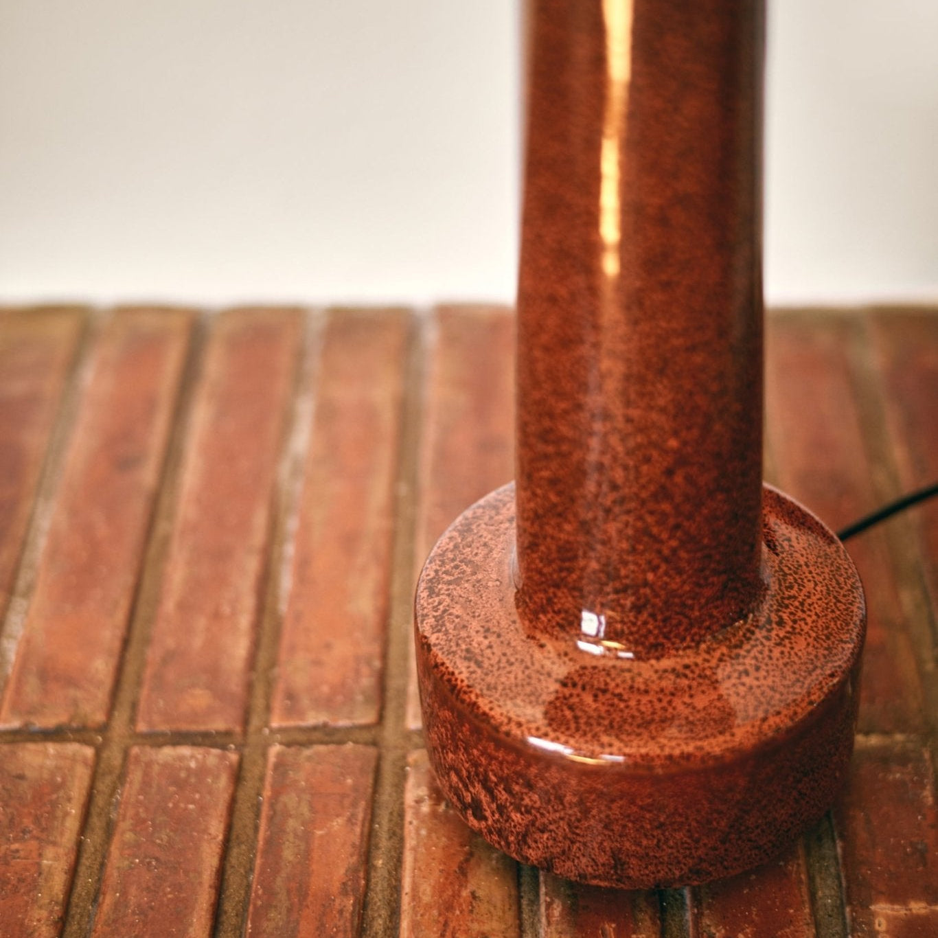 HKLIVING Retro stoneware Red Lava lamp base - stoneandbeige