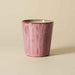 Close-up of the unique rhubarb reactive glaze highlighting the craftsmanship of the HKLIVING coffee and latte mug.