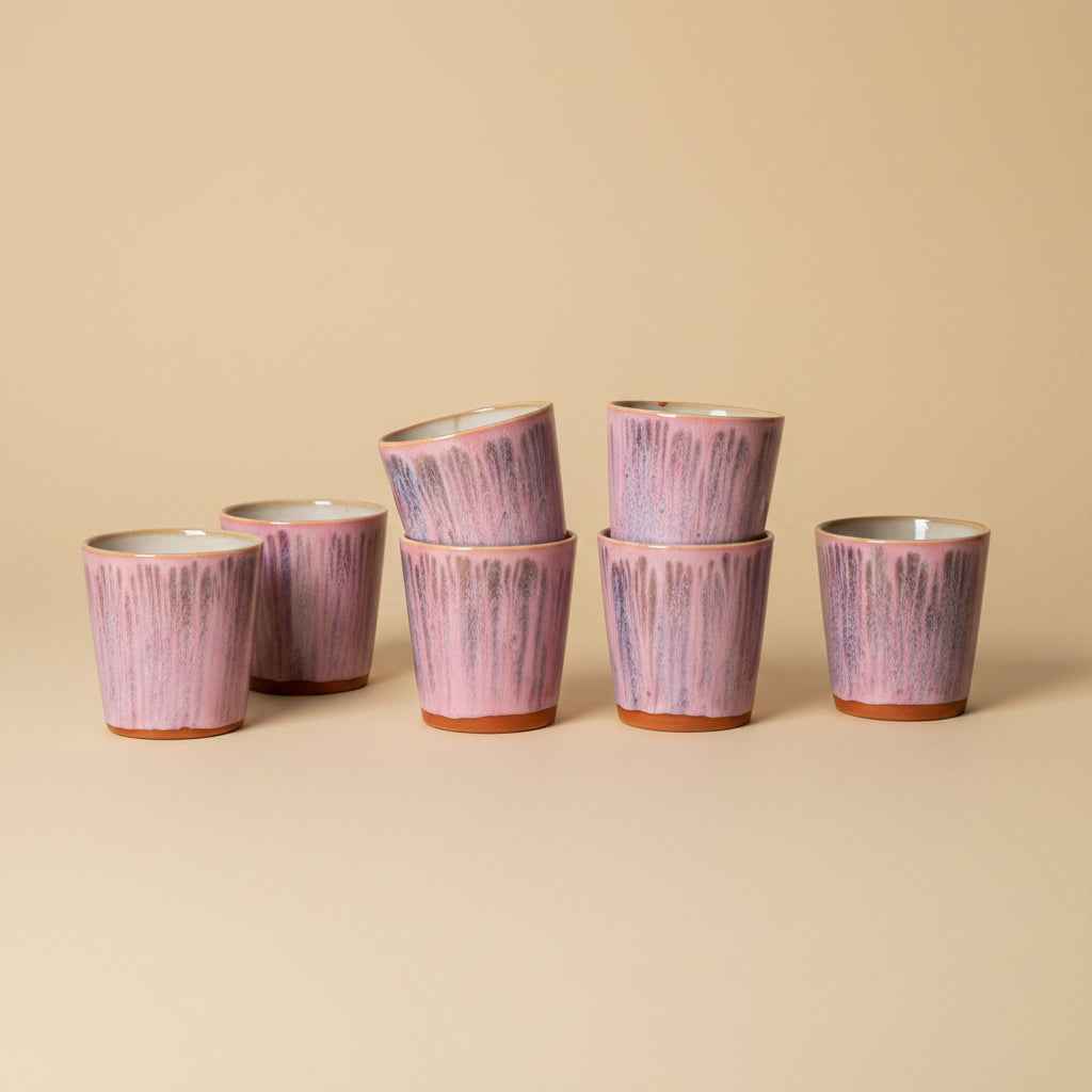HKLIVING rhubarb coffee and latte mug crafted from stoneware with a reactive glaze and organic finish.