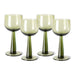 HKLIVING Set of 4 Green Tall Wine Glasses - stoneandbeige