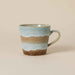 HKLIVING teal and brown cappuccino mug crafted from stoneware with a reactive glaze and organic finish.